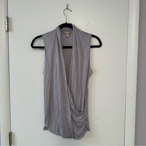 Banana Republic Soft Gray Sleeveless Blouse